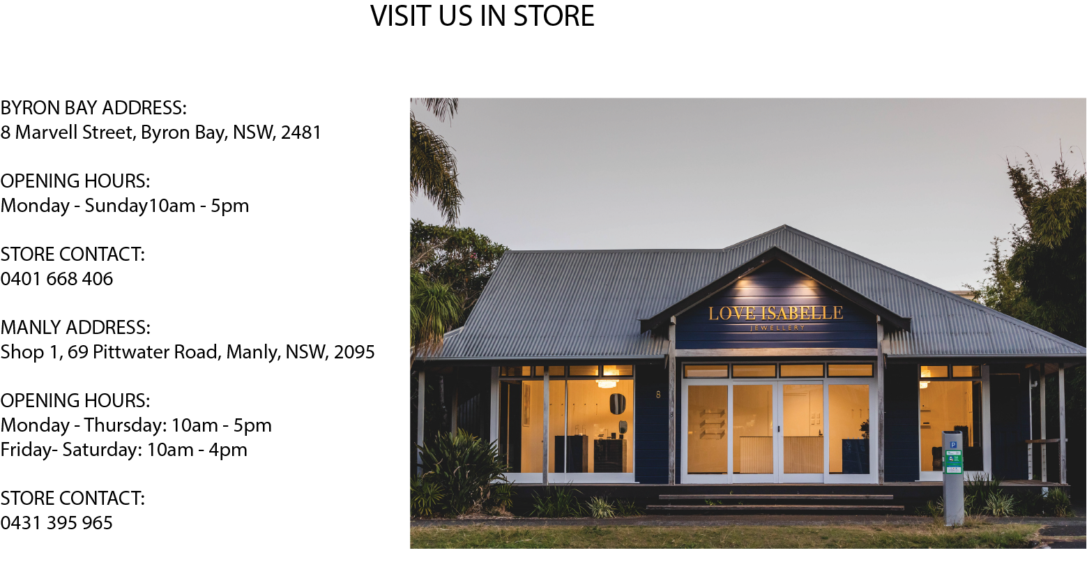 Details of our Scarlett Collection Love Isabelle Jewellery