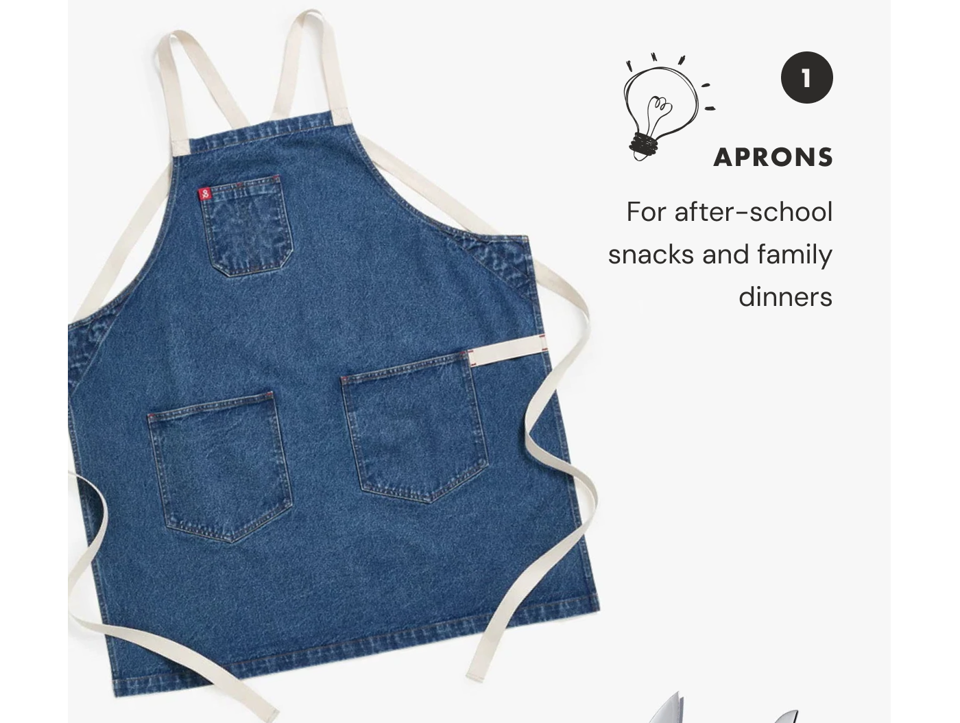 Aprons | For after-school snacks and family dinners