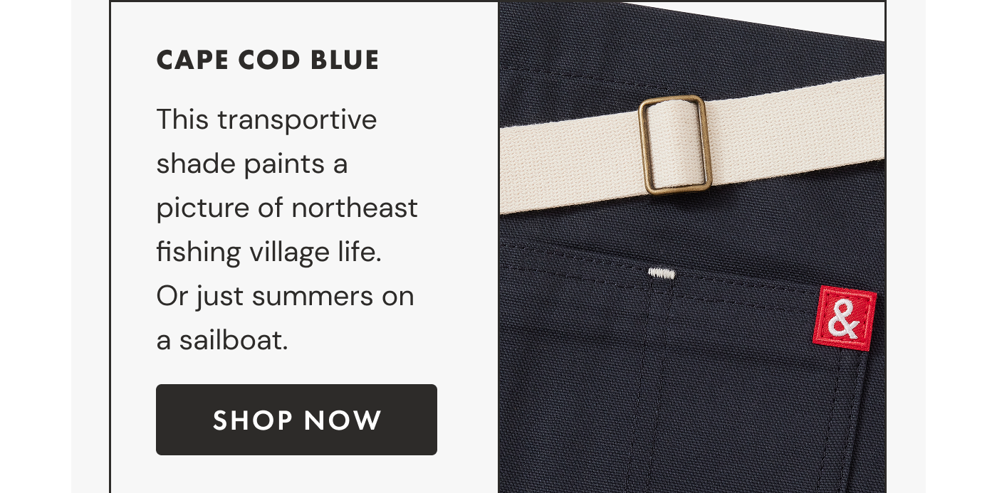 CAPE CODE BLUE | This transportive shade paints a picture of northeast fishing village life. Or just summers on a sailboat. | SHOP NOW