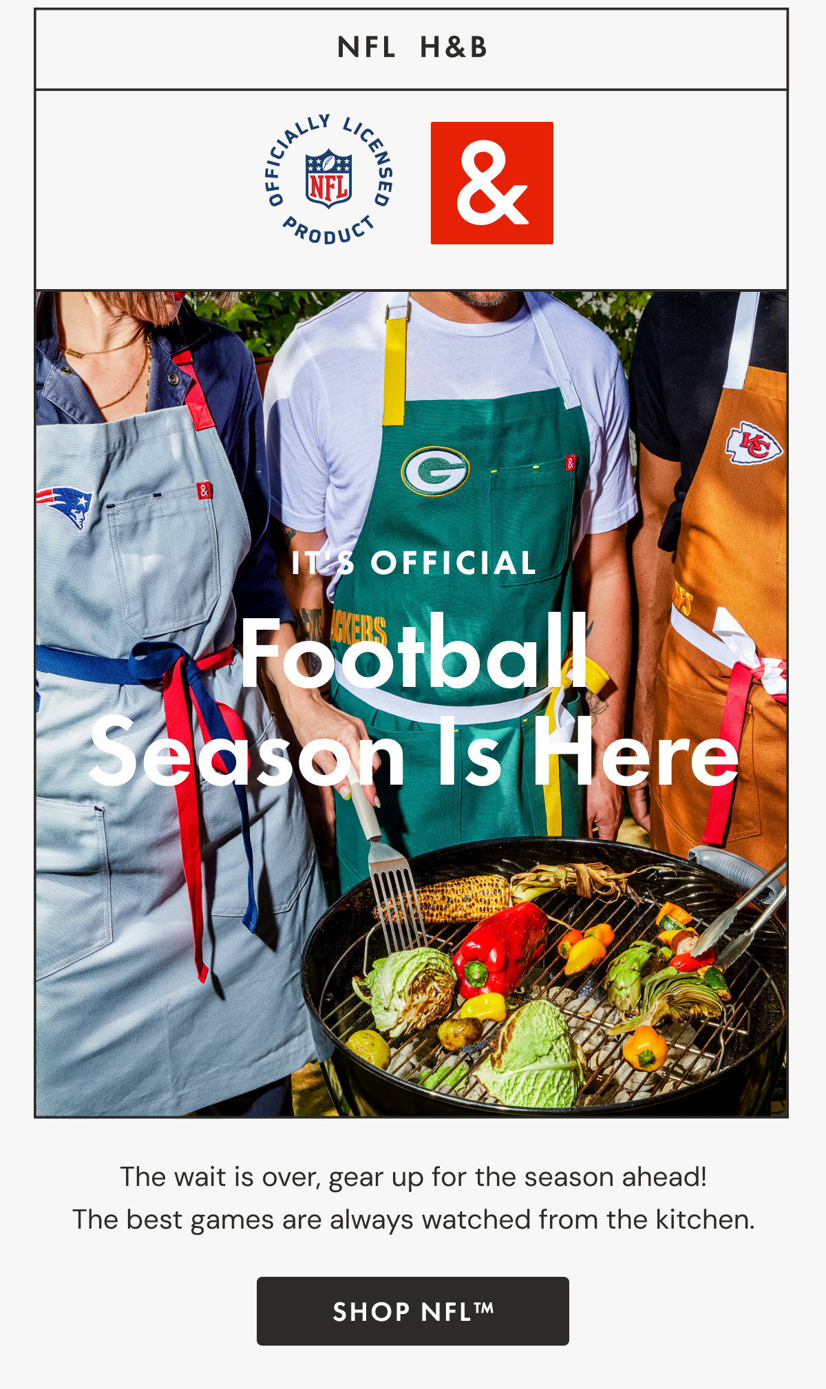 NFL H&B | It's Official Football Season Is Here | The wait is over, gear up for the season ahead! The best games are always watched from the kitchen. | SHOP NFL™