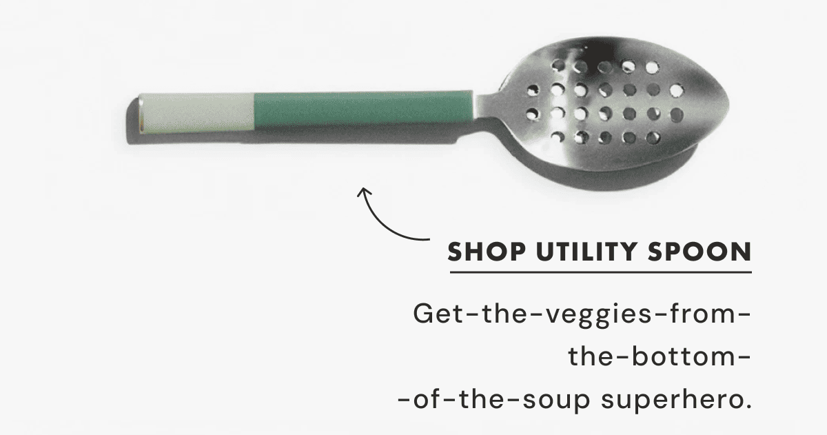 SHOP UTILITY SPOON | Get-the-veggies-from-the-bottom- -of-the-soup superhero.