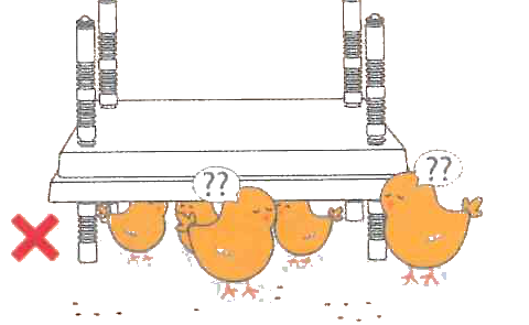 Chicks that have grown into the plate