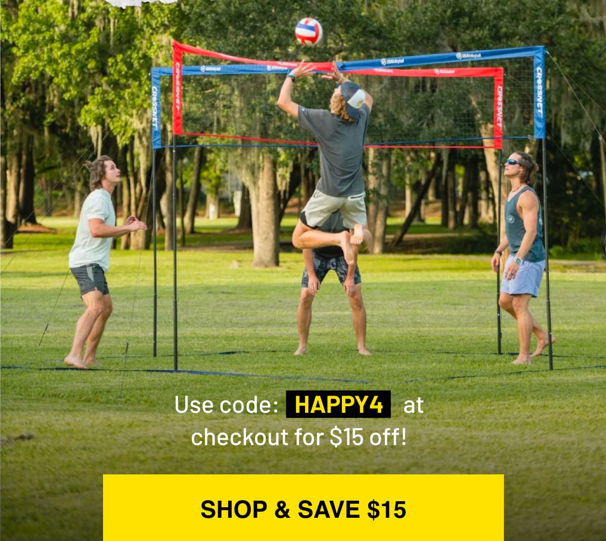 Use code:  HAPPY4 at checkout for $15 off! SHOP & SAVE $15