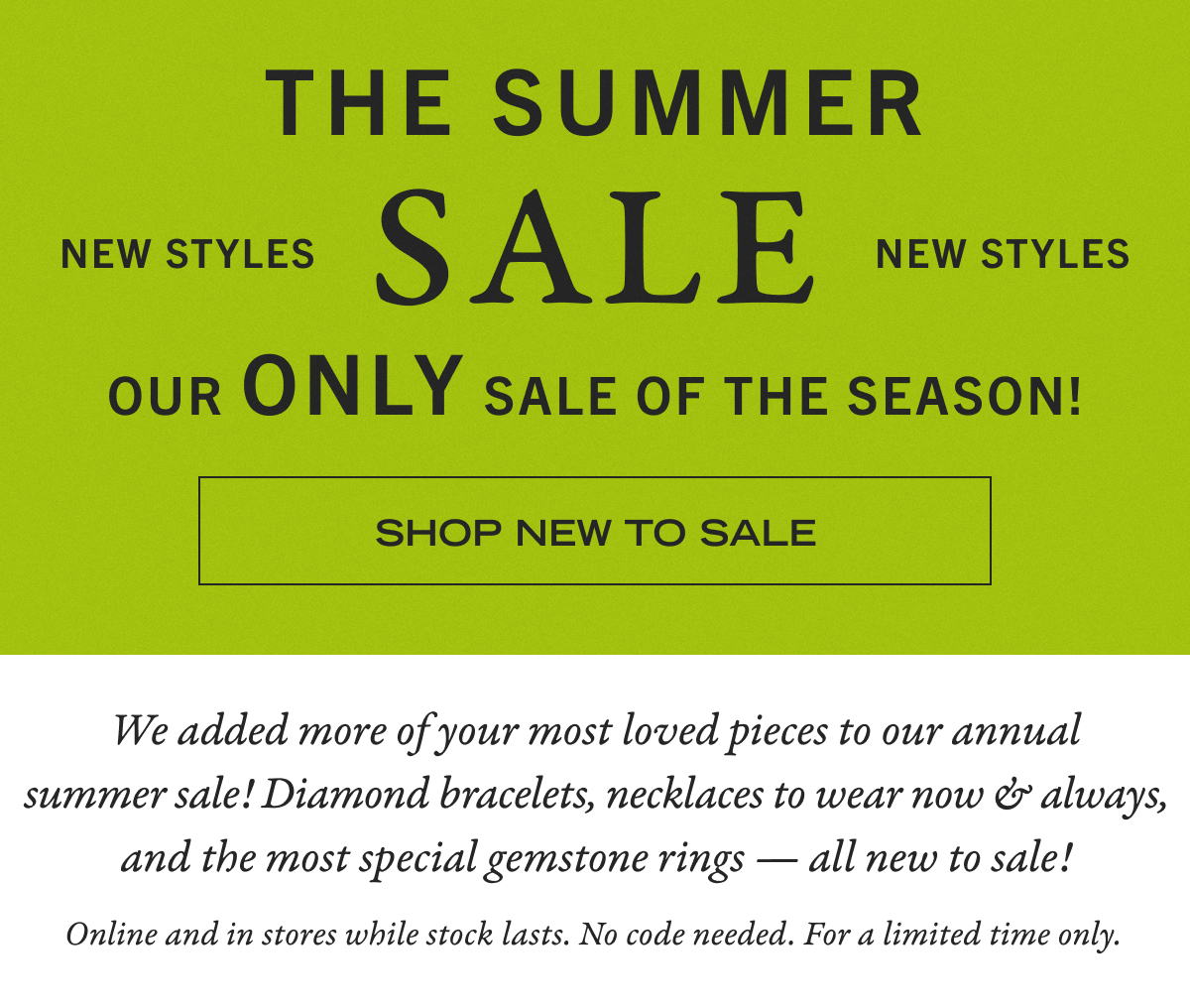 Shop New to Sale