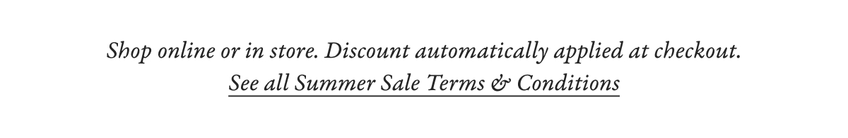 Summer Sale Terms & Conditions
