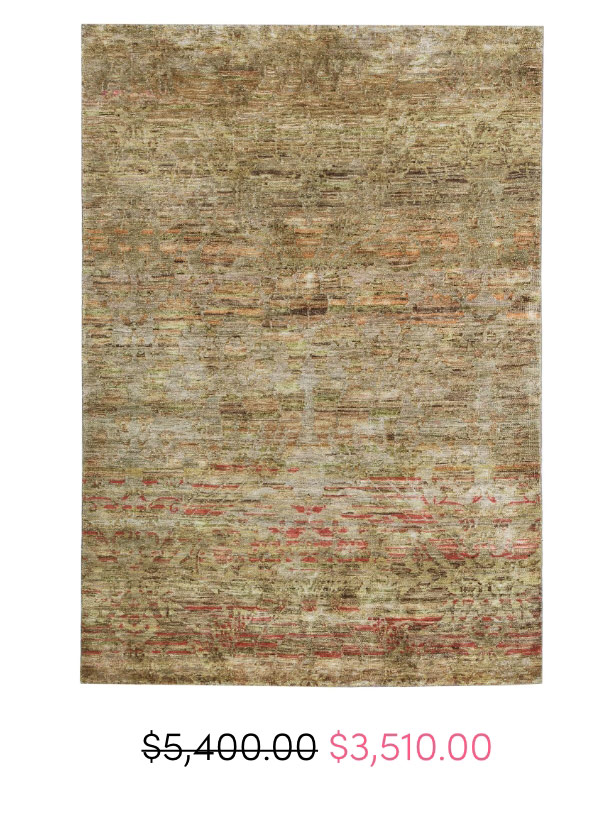 Brown Alchemy Contemporary Silk Rug - 4' x 5'11"