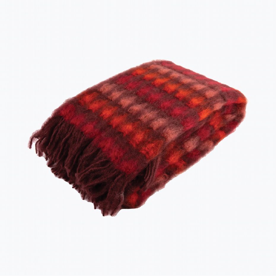 Mohair Plaid Throw