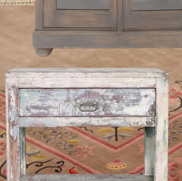 abcVintage Two Tier Storage End Table