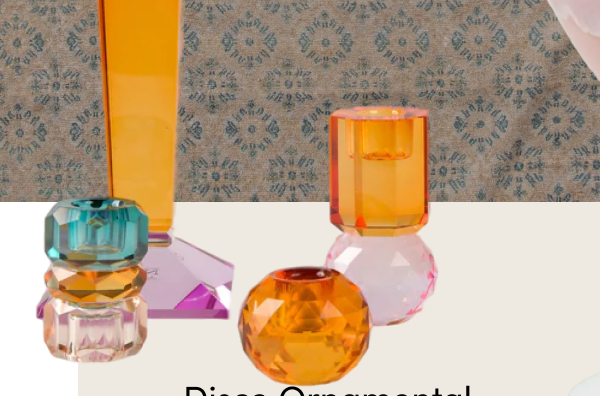 Disco Ornamental Crystal Candleholder