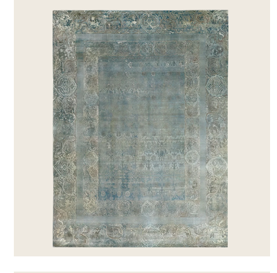 Blue Alchemy Traditional Wool Silk Blend Rug - 8'9" x 12'0"