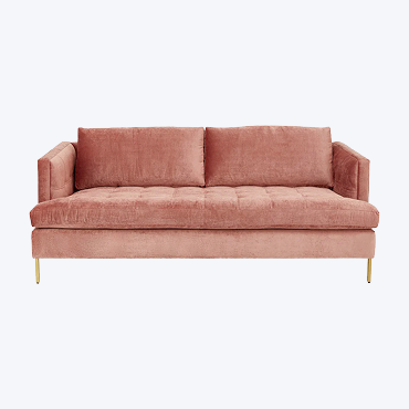 Boutique 78" Two Seat Apartment Sofa in Rosewood