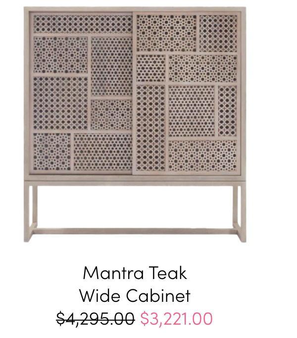 Mantra Teak Wide Cabinet