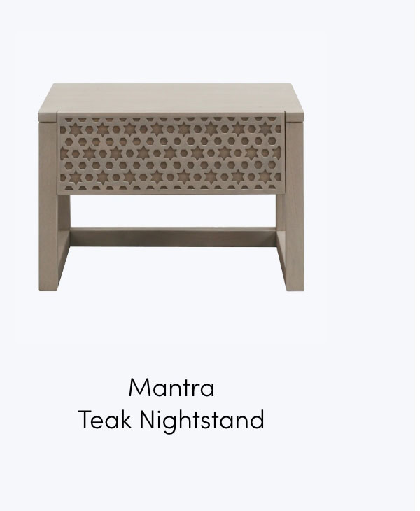 mantra teak nightstand