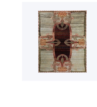 Grey Pink Alchemy Traditional Silk Wool Blend Rug - 8' x 10'6"