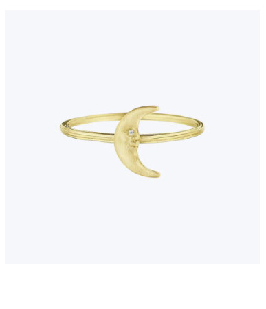 Crescent Moonface Stacking Ring