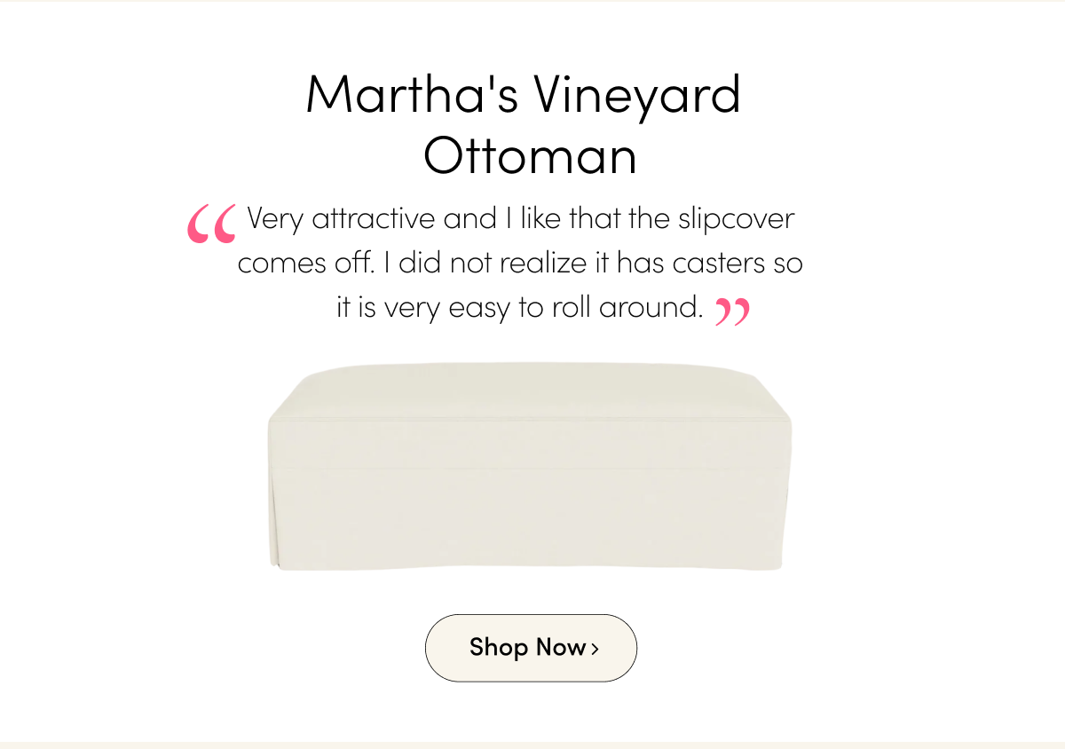 Martha's Vineyard Slipped Ottoman