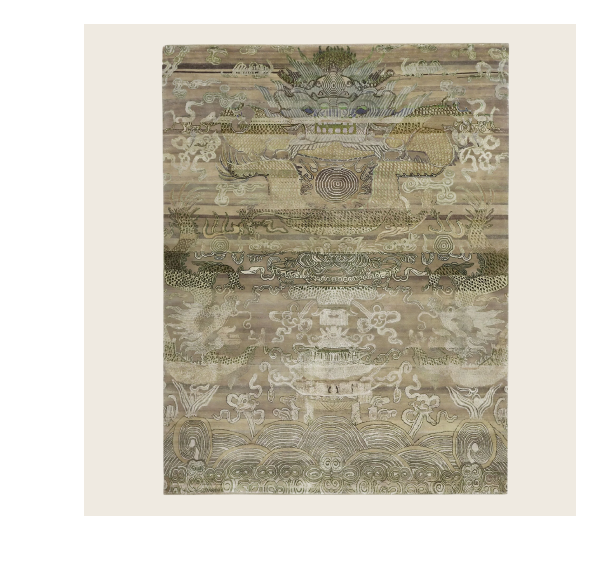 Light Brown Alchemy Transitional Silk Wool Blend Rug - 7'11" x 10'4"