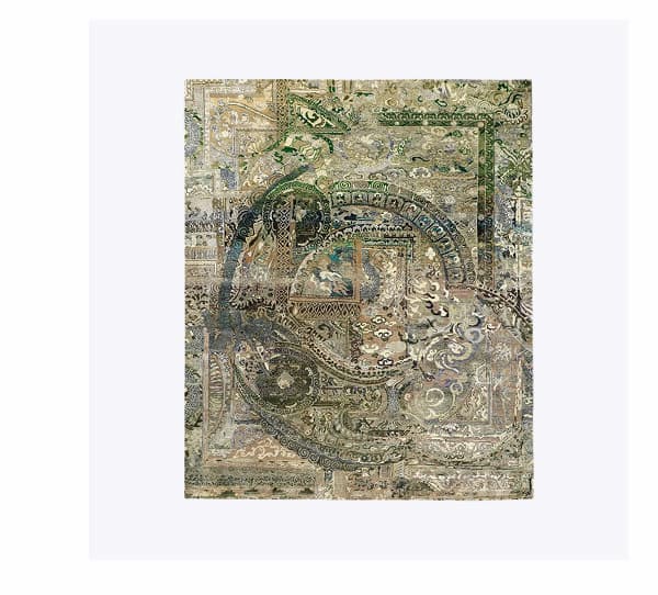 Sage Alchemy Transitional Wool Silk Blend Rug - 7'8" x 9'2"