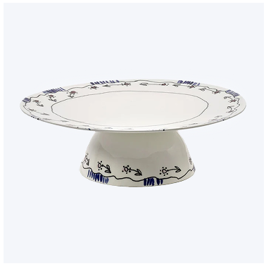 Midnight Flowers Large Cake Stand