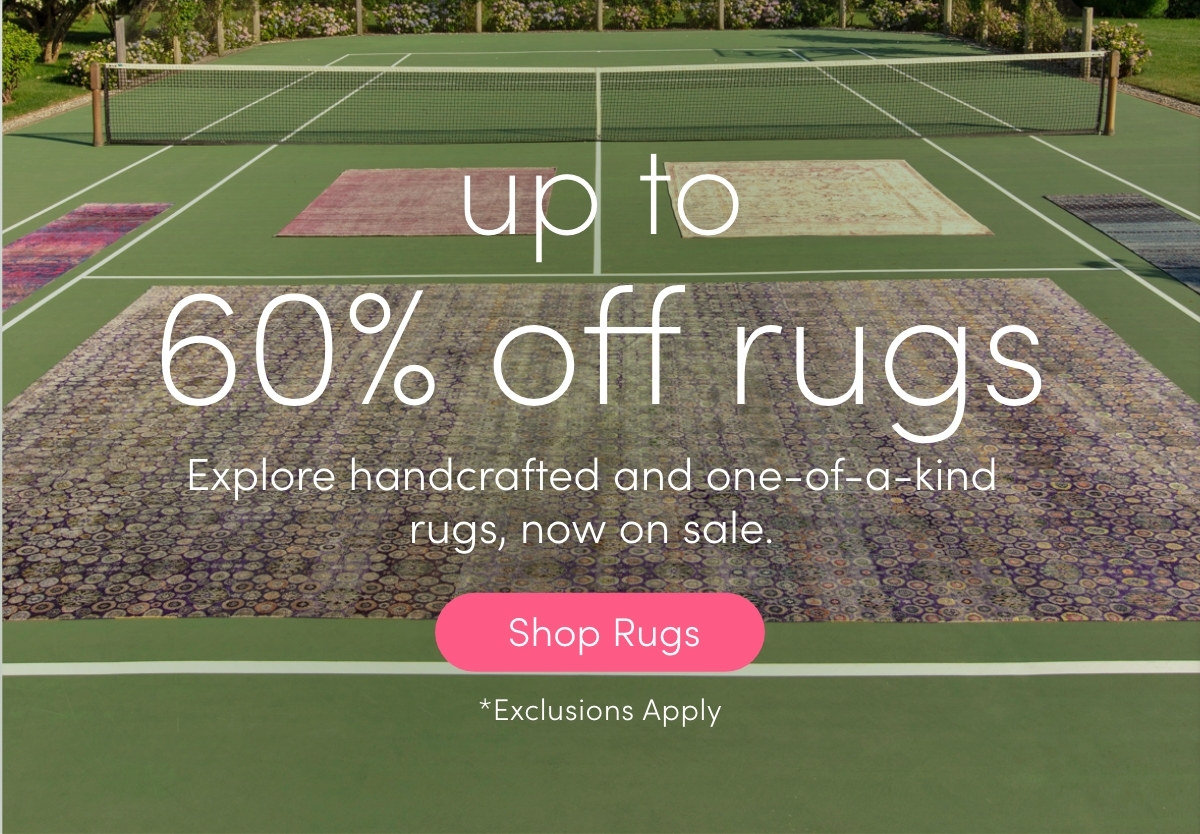 up to 60% rugs