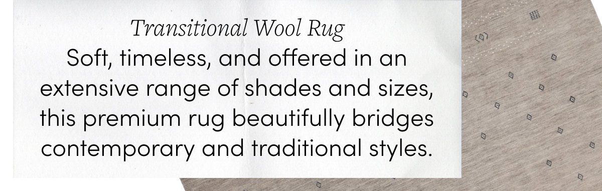Transitional Wool Rug- Brown