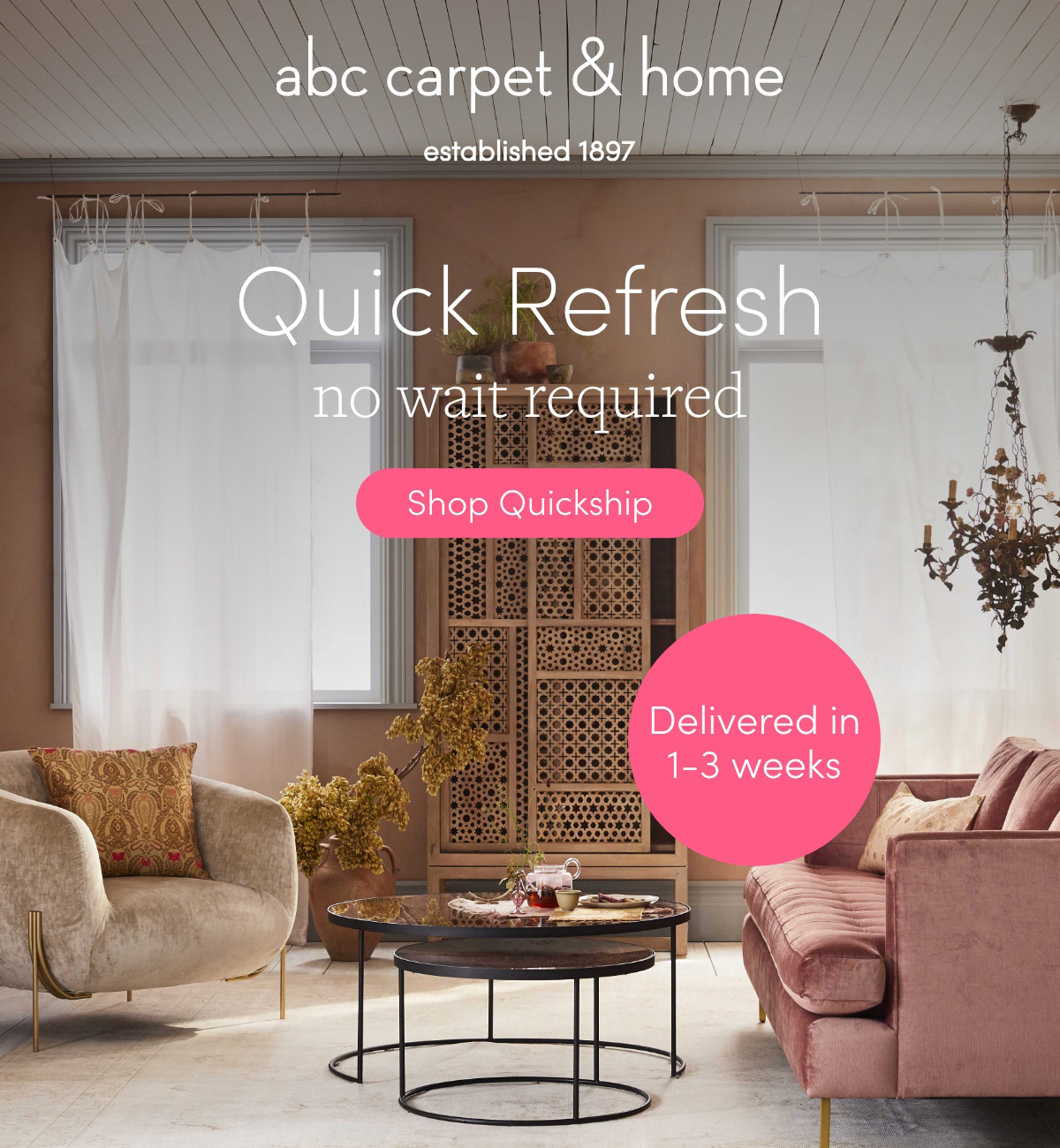 shop quickship furniture - no wait required