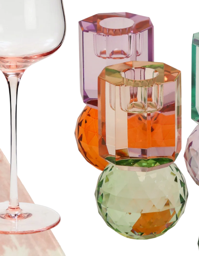 abcDNA Simile Wine Glass - Pink