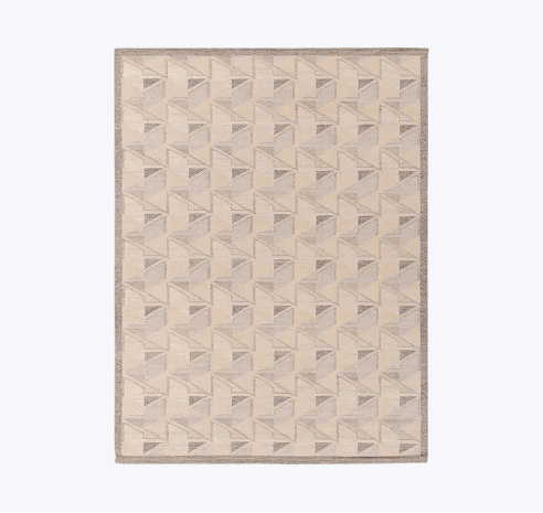 Grey Swedish Inspired Flatweave Wool Rug - 6' x 8'10"