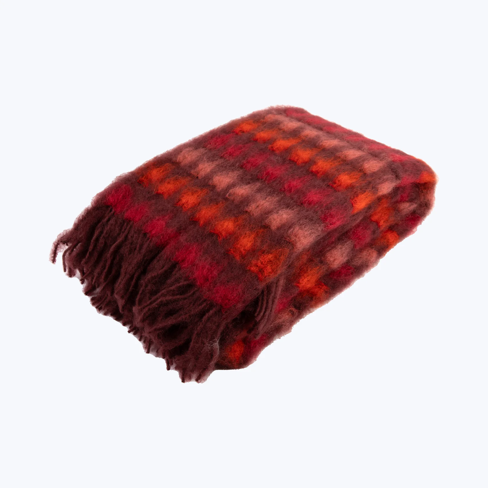 Plaid Mohair Throw