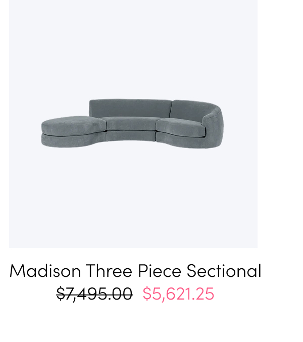 Madison Three Piece Sectional