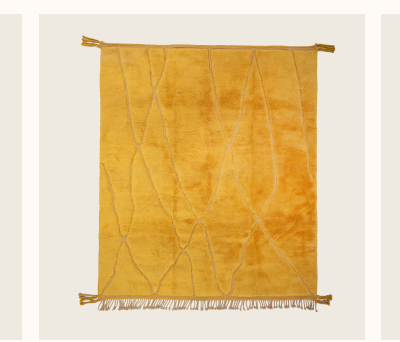 Gold Berber Wool Rug - 8'9" x 10'1