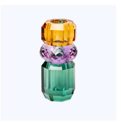 Three-Tone Bubble Crystal Vase