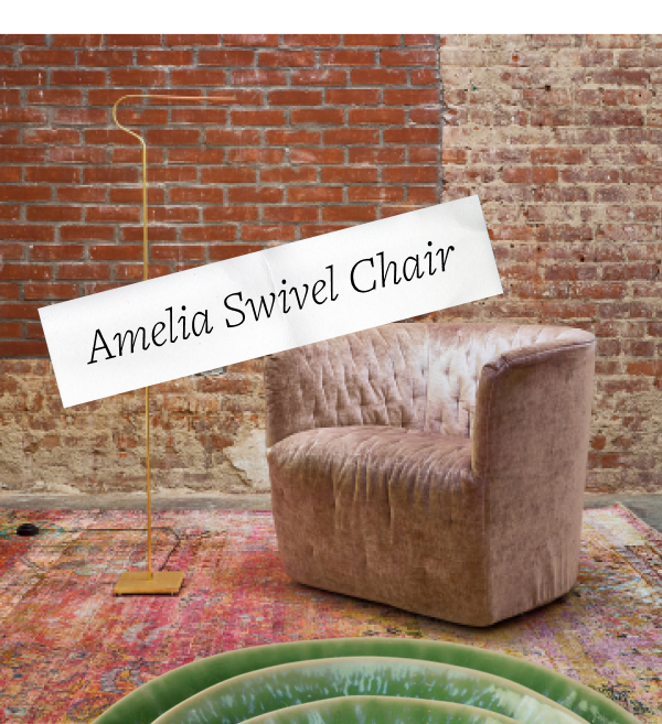 Saba Italia Amelia Swivel Chair