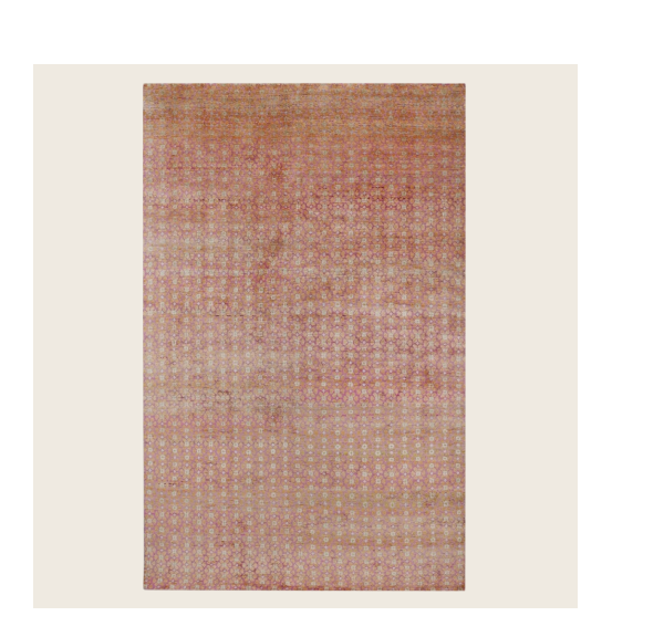 Pink Aura Contemporary Saree Silk Rug