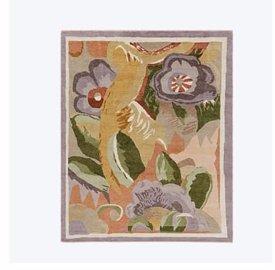 Multicolored Contemporary Wool Cotton Blend Rug - 8'1" x 9'10"