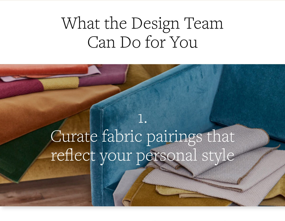 1. Curate fabric pairings