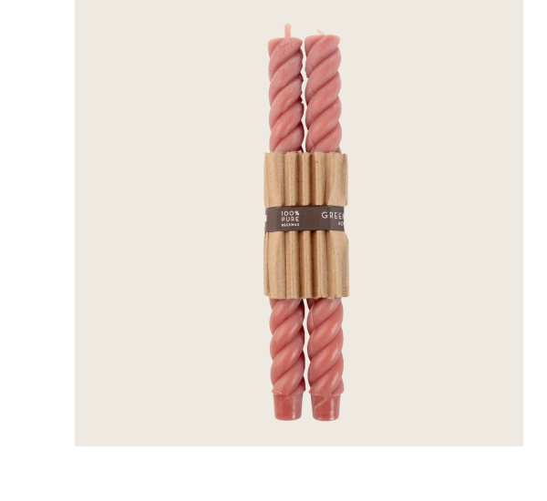 Ropes Taper Candles - Berry Champagne