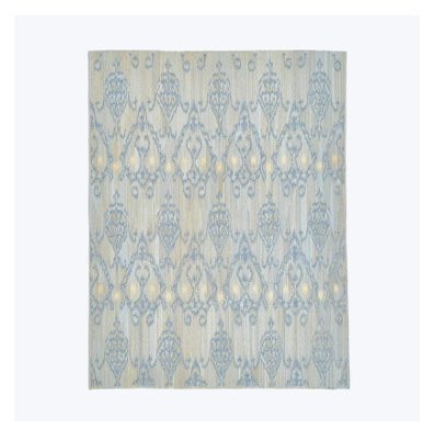 Blue Flatweave Wool Rug - 9' x 12'