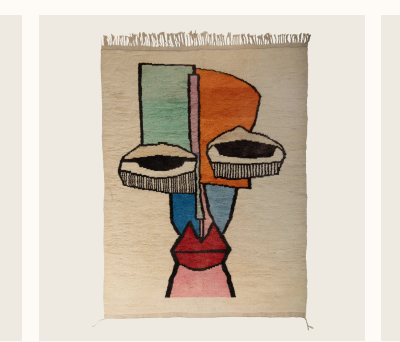 Multicolored Moroccan Wool Rug - 9'10" x 13'01"