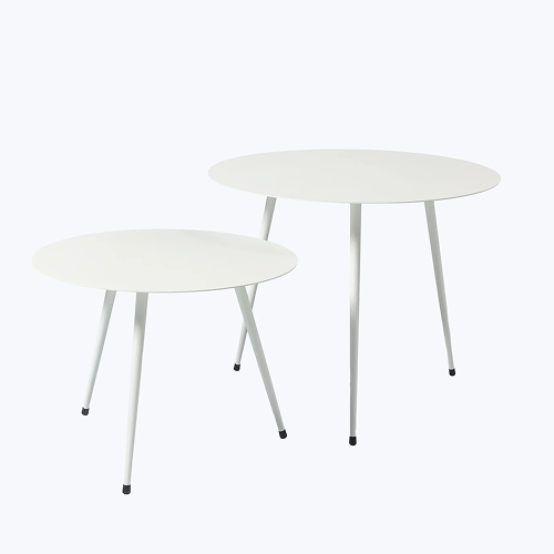 Flatiron White Side Table - Recycled Iron