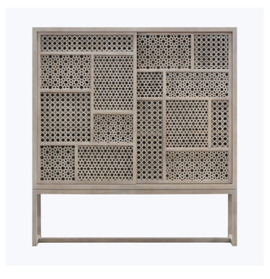 mantra teak wide cabinet
