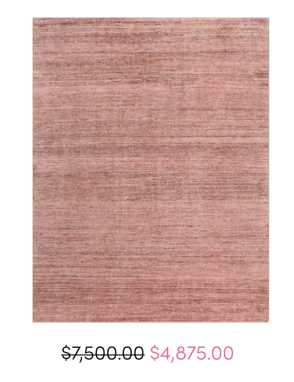 Pink Contemporary Wool Rug - 8' x 10'