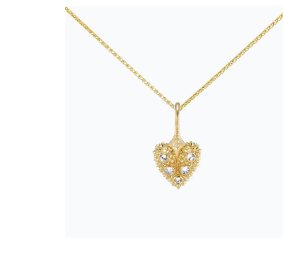 Ana Katarina Pierce Your Heart Mini Diamond Heart Necklace