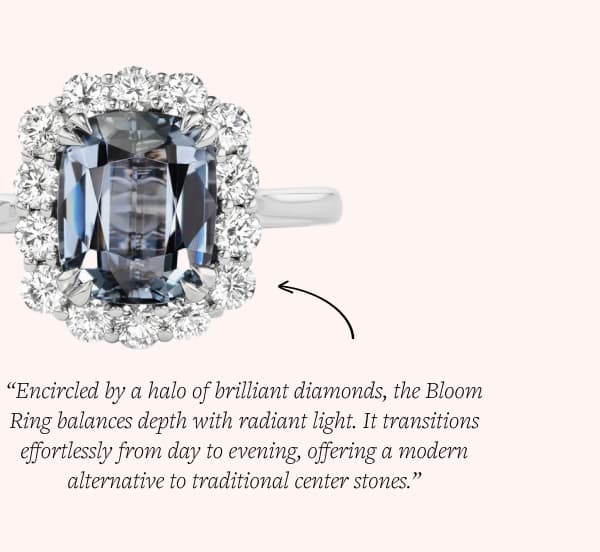 Grey Spinel Bloom Ring