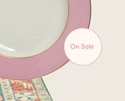 Vintage Porcelain Pink Shallow Bowl