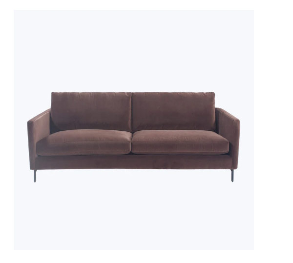Hannah Two-Seat Sofa, Black Leg