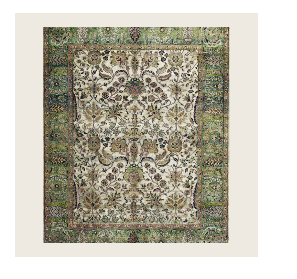 Green Alchemy Traditional Silk Rug - 8' x 10'