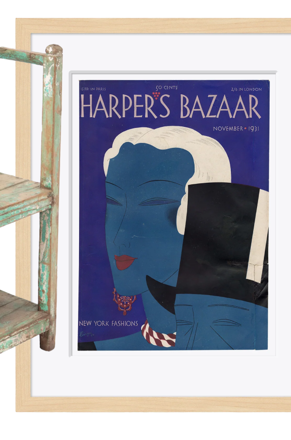 Original Vintage Harper's Bazaar Magazine Cover, November 1931