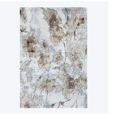 Brown Contemporary Silk Rug