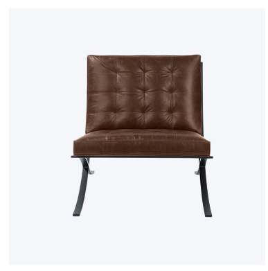 Leather Cross Frame Chair